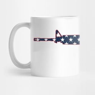 AR-15 Stars & Stripes Rifle Silhouette Mug